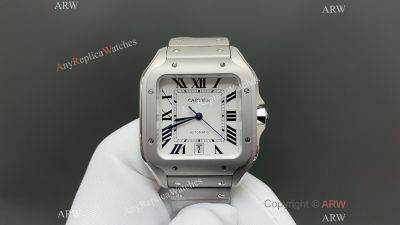 THB Factory Cartier Santos 39.8mm 2824 Movement Titanium Case/Band Watch